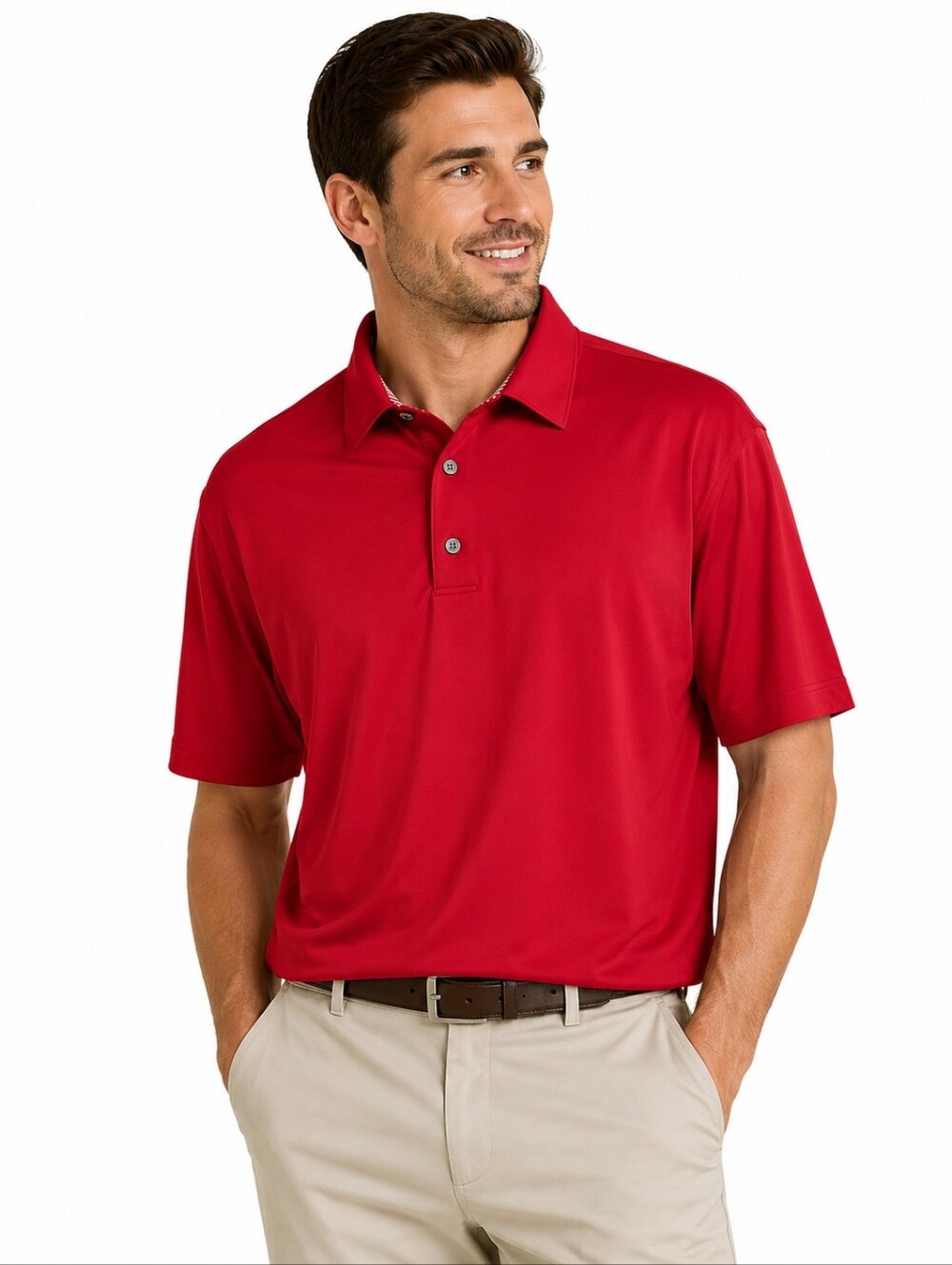 FootJoy FJ Men's Golf Polo Shirt Red Performance Stretch Short Sleeve XXL